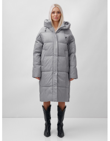 Длинный женский пуховик летучая мышь для зимы