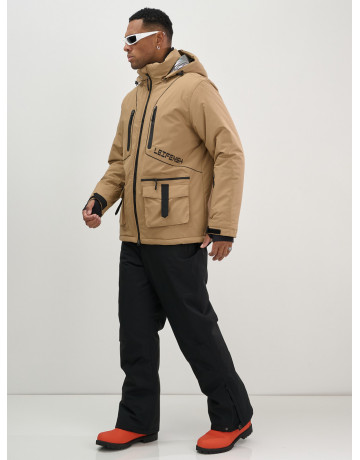 Мужской горнолыжный костюм: куртка и полукомбинезон для зимы