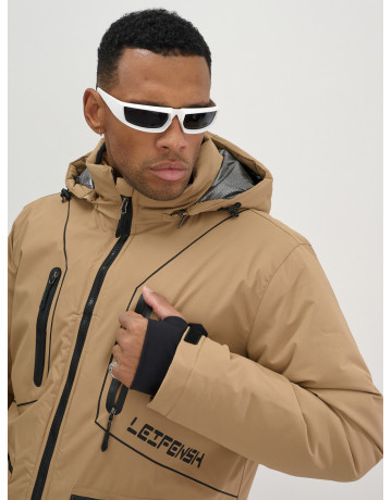 Мужской горнолыжный костюм: куртка и полукомбинезон для зимы