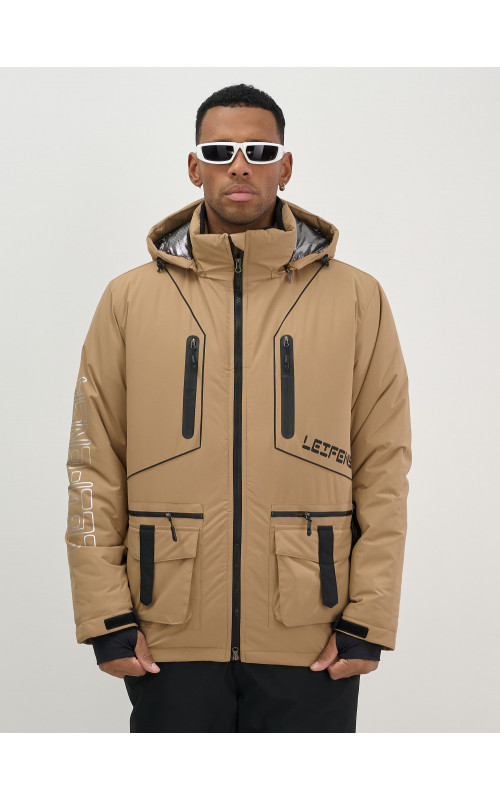 Мужской горнолыжный костюм: куртка и полукомбинезон для зимы