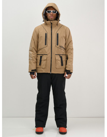 Мужской горнолыжный костюм: куртка и полукомбинезон для зимы