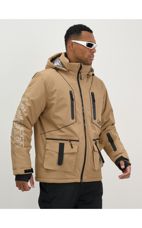 Мужской горнолыжный костюм: куртка и полукомбинезон для зимы