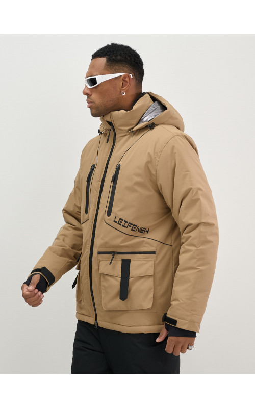 Мужской горнолыжный костюм: куртка и полукомбинезон для зимы