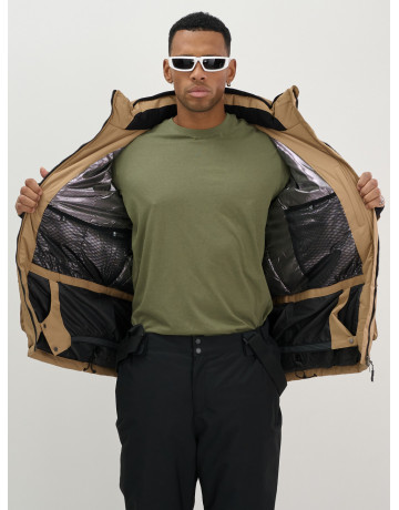 Мужской горнолыжный костюм: куртка и полукомбинезон для зимы