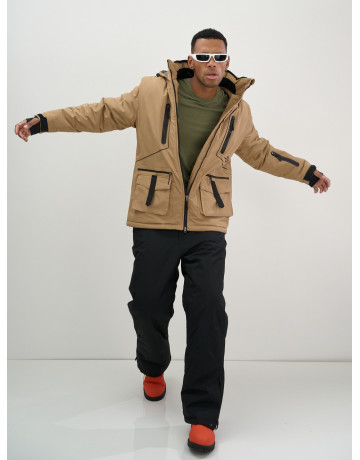 Мужской горнолыжный костюм: куртка и полукомбинезон для зимы