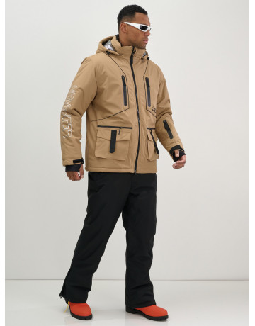 Мужской горнолыжный костюм: куртка и полукомбинезон для зимы