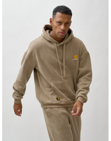 Мужской демисезонный спортивный костюм на флисе, бежевый, для спорта в Тюмени