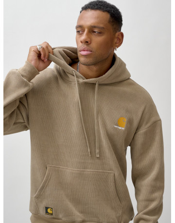 Мужской демисезонный спортивный костюм на флисе, бежевый, для спорта в Тюмени