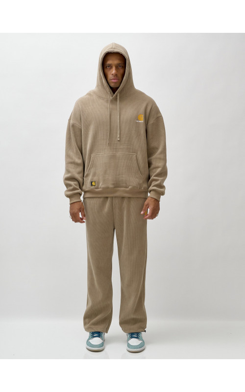 Мужской демисезонный спортивный костюм на флисе, бежевый, для спорта в Тюмени