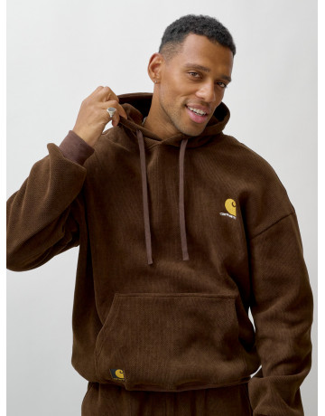 Мужской демисезонный спортивный костюм на флисе, коричневый, для спорта. в Тюмени