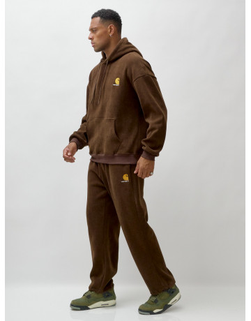 Мужской утеплённый спортивный костюм с начёсом для осени.