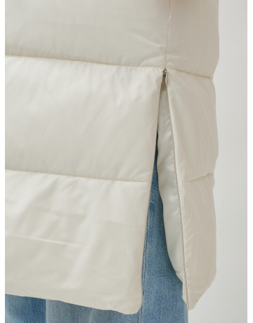 Длинный зимний пуховик с капюшоном для женщин