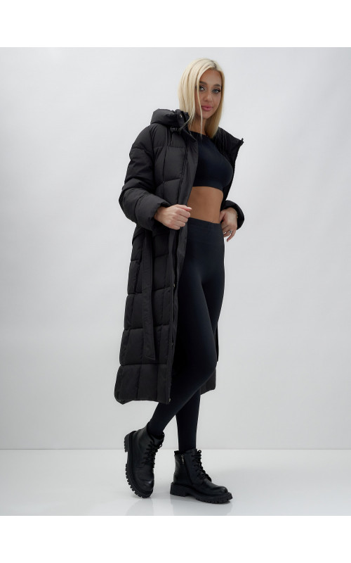 Длинный зимний пуховик для женщин