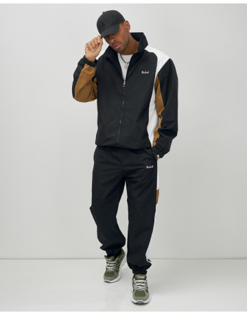 Мужской спортивный костюм для весны и лета, чёрный, для спорта. в Тюмени