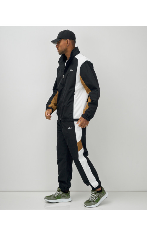 Мужской спортивный костюм для весны и лета, чёрный, для спорта. в Тюмени