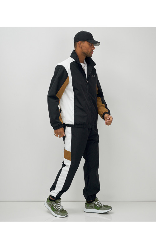 Мужской спортивный костюм для весны и лета, чёрный, для спорта. в Тюмени