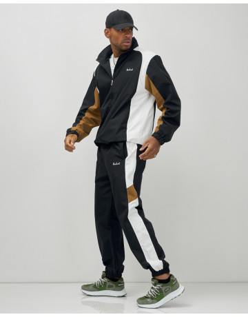 Мужской спортивный костюм для весны и лета, чёрный, для спорта. в Тюмени