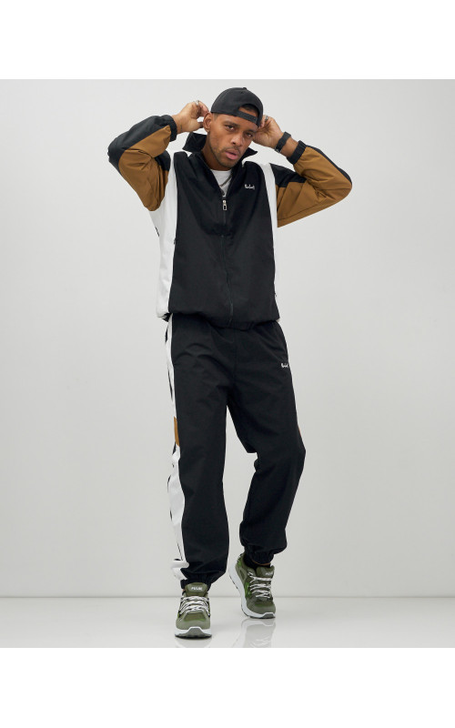 Мужской спортивный костюм для весны и лета, чёрный, для спорта. в Тюмени