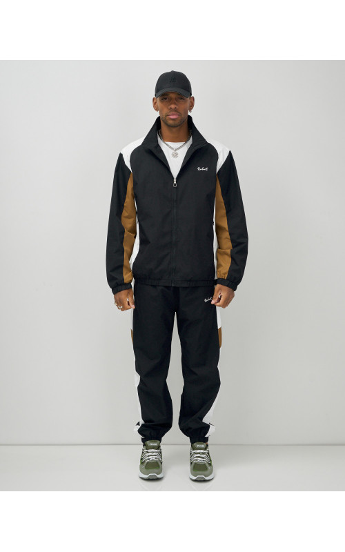 Мужской спортивный костюм для весны и лета, чёрный, для спорта. в Тюмени