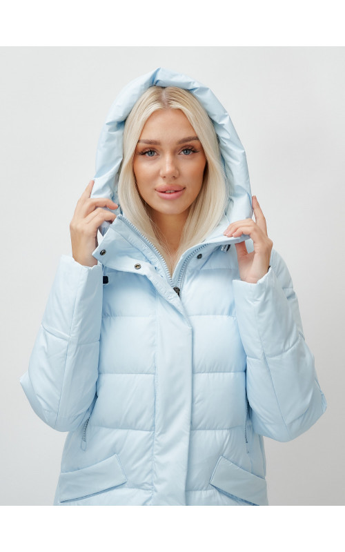 Женский зимний пуховик с капюшоном