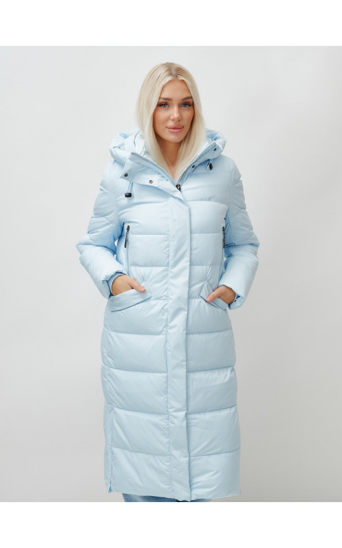 Женский зимний пуховик с капюшоном