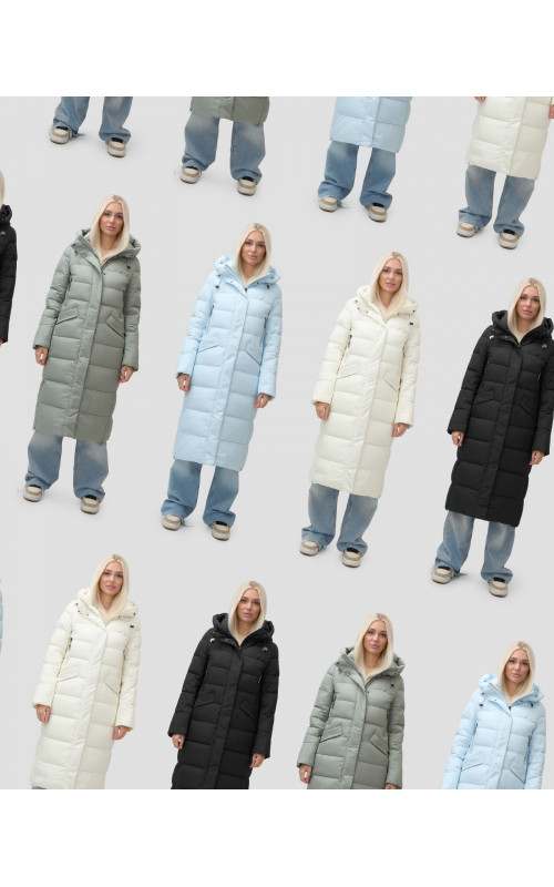 Женский зимний пуховик с капюшоном