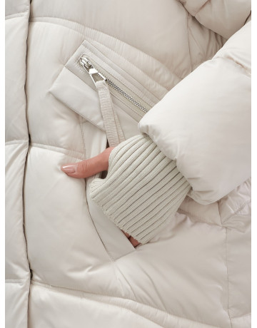 Роскошный зимний пуховик с мехом песца премиум-класса для женщин.