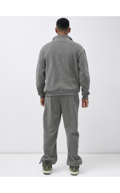 Мужской демисезонный спортивный костюм на флисе, серый, для спорта. в Тюмени