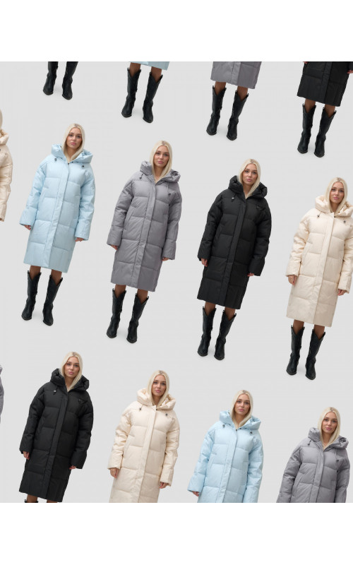 Длинный зимний пуховик для женщин