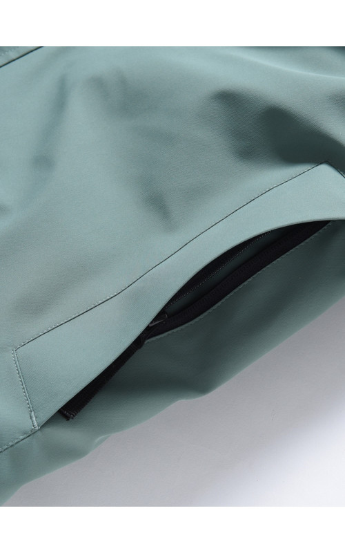 Мужская зимняя парка с капюшоном и мехом енот, зелёный, для активного отдыха в Тюмени