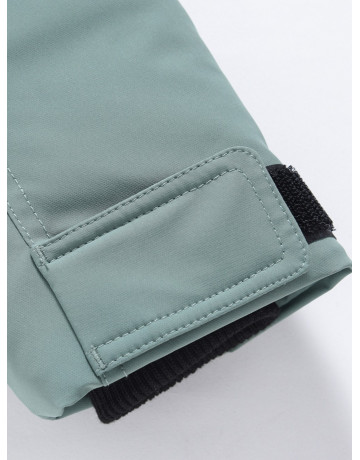 Мужская зимняя парка с капюшоном и мехом енот, зелёный, для активного отдыха в Тюмени