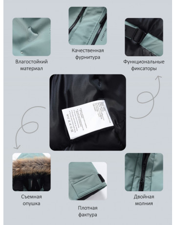 Мужская зимняя парка с капюшоном и мехом енот, зелёный, для активного отдыха в Тюмени