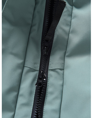 Мужская зимняя парка с капюшоном и мехом енот, зелёный, для активного отдыха в Тюмени