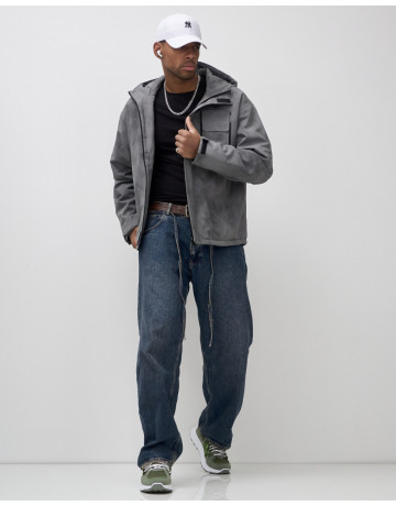 Мужская спортивная куртка для весны и осени, серый, для спорта в Тюмени