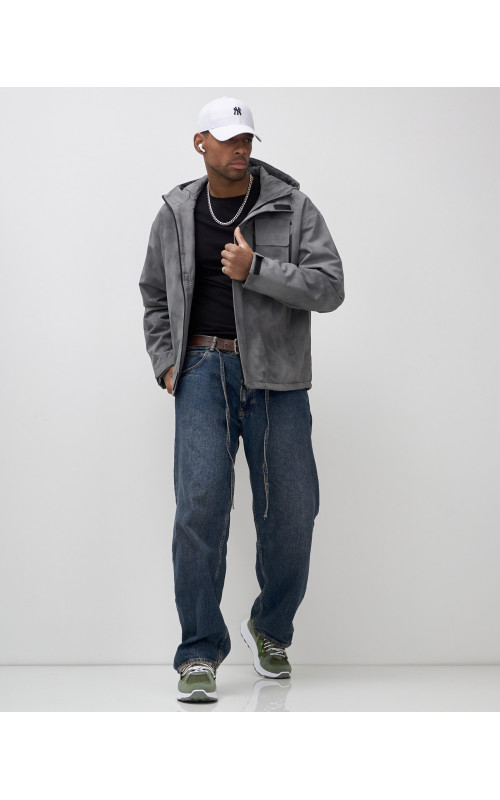 Мужская спортивная куртка для весны и осени, серый, для спорта в Тюмени