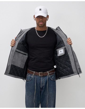 Мужская спортивная куртка для весны и осени, серый, для спорта в Тюмени