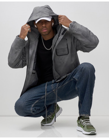 Мужская спортивная куртка для весны и осени, серый, для спорта в Тюмени