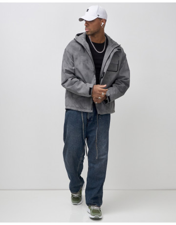 Мужская спортивная куртка для весны и осени, серый, для спорта в Тюмени