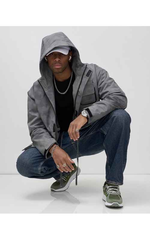 Мужская спортивная куртка для весны и осени, серый, для спорта в Тюмени