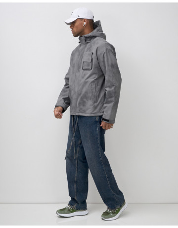 Мужская спортивная куртка для весны и осени, серый, для спорта в Тюмени