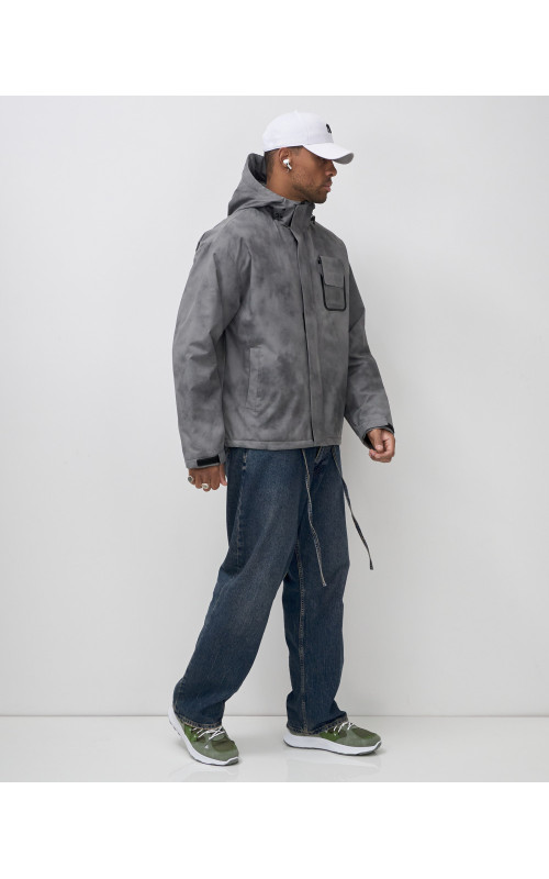 Мужская спортивная куртка для весны и осени, серый, для спорта в Тюмени