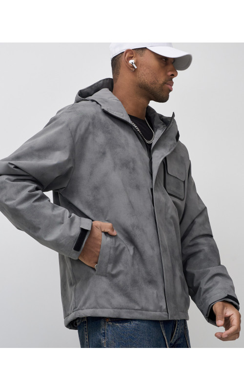 Мужская спортивная куртка для весны и осени, серый, для спорта в Тюмени