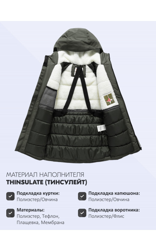 Зимняя парка для мальчика-подростка.