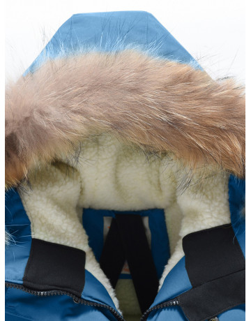 Зимняя парка с мехом енота для мальчика-подростка