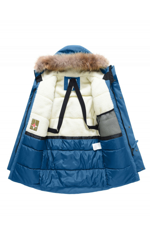 Зимняя парка с мехом енота для мальчика-подростка