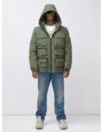 Мужская зимняя куртка большого размера с регулируемым капюшоном