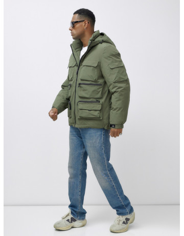 Мужская зимняя куртка большого размера с регулируемым капюшоном