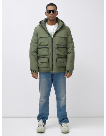 Мужская зимняя куртка большого размера с регулируемым капюшоном