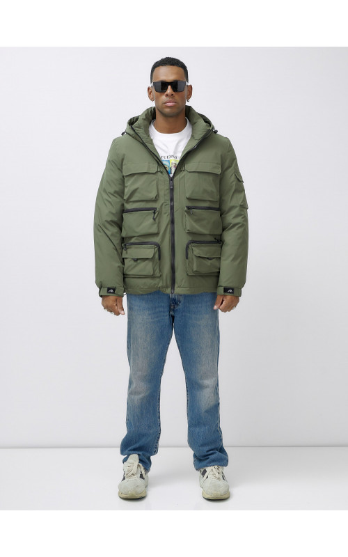 Мужская зимняя куртка большого размера с регулируемым капюшоном