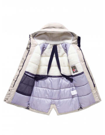 Зимняя парка для девочки-подростка с меховой подкладкой.